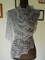 Lace scarf shawl stole wrap hand made knitted gift for women  silk silver grey color product 1